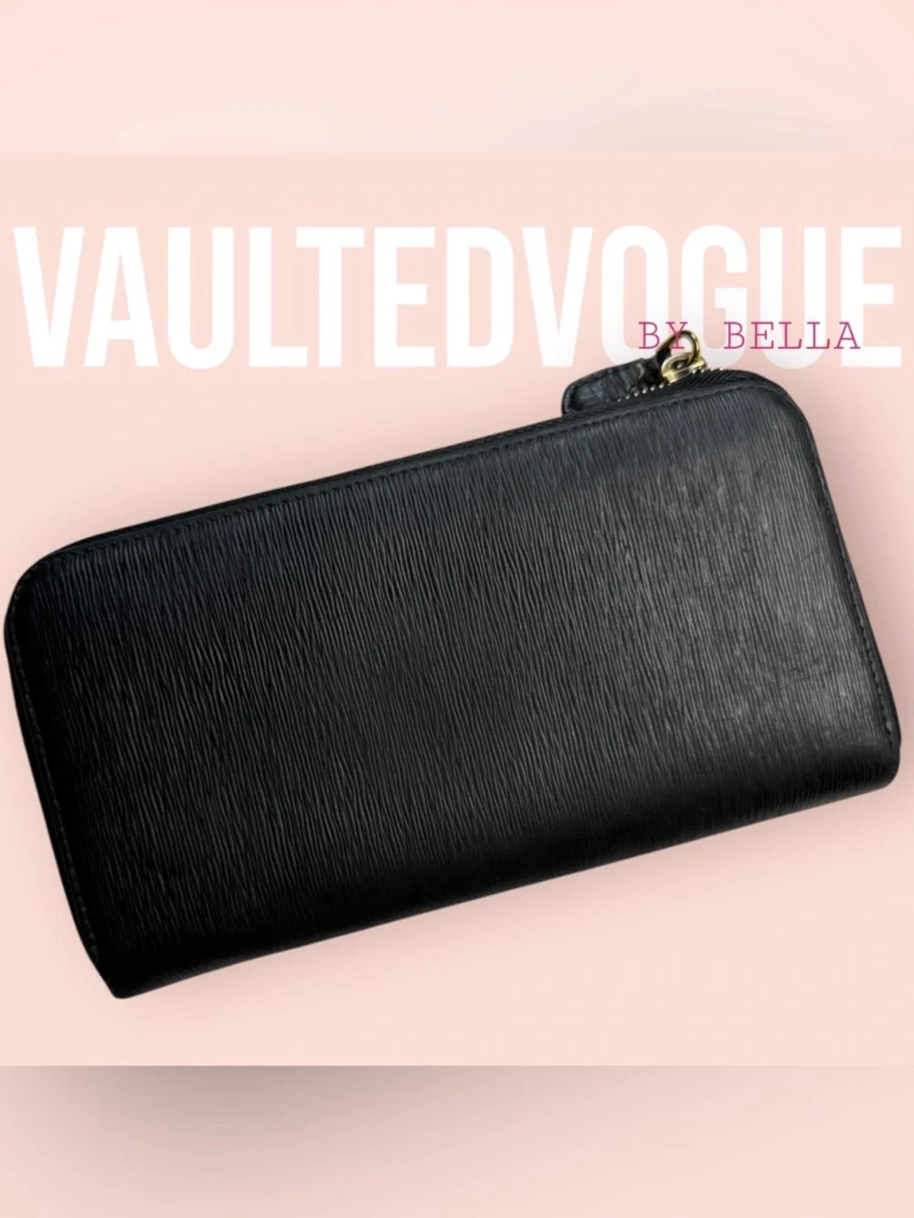 Prada Black Saffiano Leather Wallet with Gold Hardware